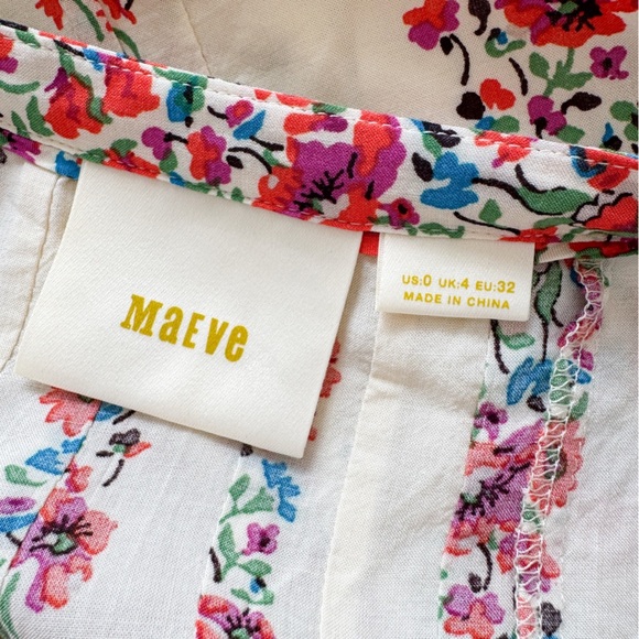 ANTHROPOLOGIE • Maeve Hiver Floral Blouse - Picture 8 of 11